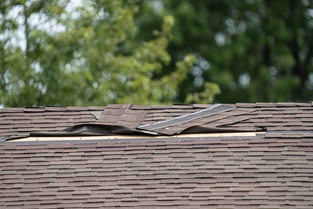 storm damage to roof